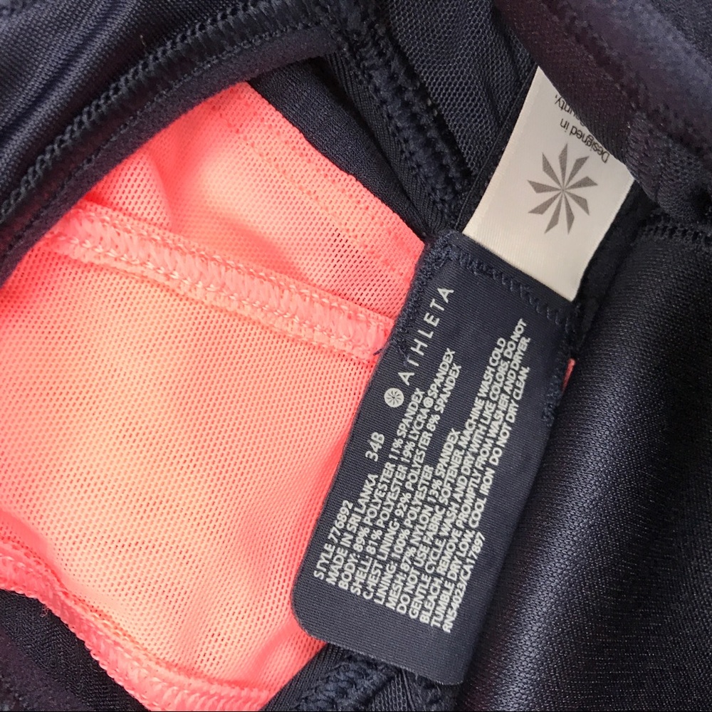Athleta Hullabraloo Support Top Navy 34B - Picture 5 of 5